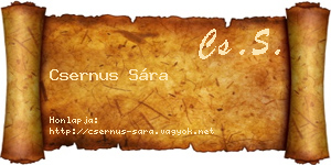 Csernus Sára névjegykártya